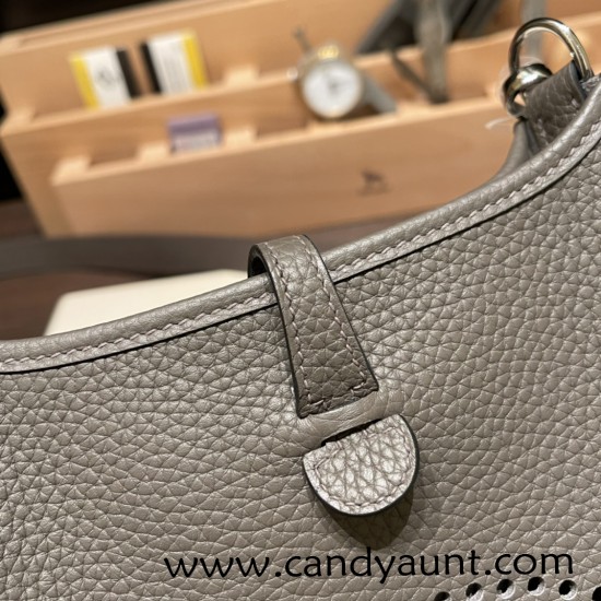 HERMES TPM Mini Evelyn Clemence 8F /Etain SilverHardware