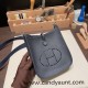 HERMES TPM Mini Evelyn Clemence 2Z/ Blue nuit SilverHardware