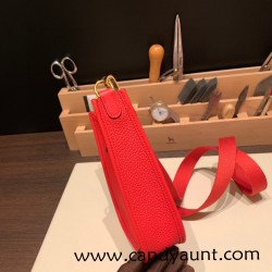 HERMES TPM Mini Evelyn Clemence S3/ Rouge Cœur GoldHardware