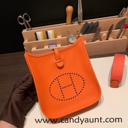 HERMES TPM Mini Evelyn Clemence 93 /Orange GoldHardware