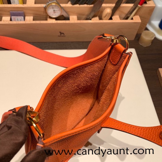 HERMES TPM Mini Evelyn Clemence 93 /Orange GoldHardware