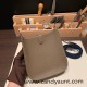 HERMES TPM Mini Evelyn Clemence 18 /Étoupe Grey SilverHardware