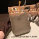 HERMES TPM Mini Evelyn Clemence 18 /Étoupe Grey GoldHardware