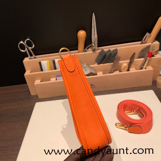 HERMES TPM Mini Evelyn Clemence 93 /Orange GoldHardware