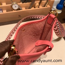 HERMES TPM Mini Evelyn Clemence U5 /Rose Lipstick GoldHardware