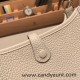 HERMES TPM Mini Evelyn Clemence 10 /Craie&1Z/Jaune Poussin SilverHardware