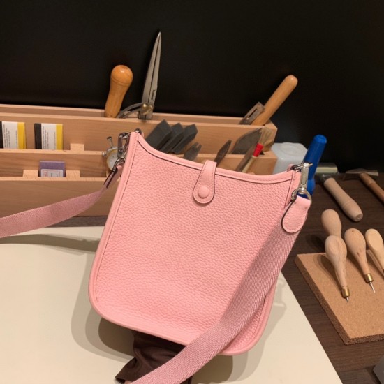 HERMES TPM Mini Evelyn Clemence 3Q /Rose Sakura SilverHardware