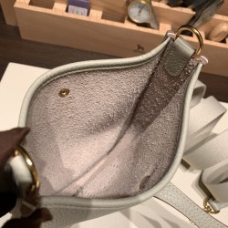 HERMES TPM Mini Evelyn Clemence 80 /Pearl Grey GoldHardware