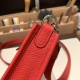 HERMES TPM Mini Evelyn Clemence S3/ Rouge Cœur SilverHardware