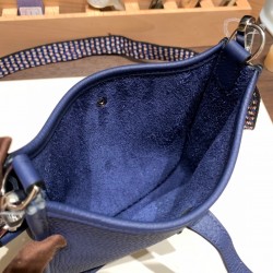 HERMES TPM Mini Evelyn Clemence 73 /Blue Saphir SilverHardware