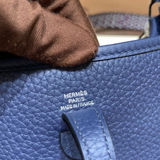 HERMES TPM Mini Evelyn Clemence 73 /Blue Saphir SilverHardware