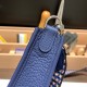 HERMES TPM Mini Evelyn Clemence 73 /Blue Saphir SilverHardware