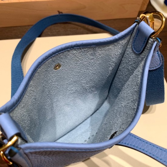 HERMES TPM Mini Evelyn Clemence 2T /Blue Paradise GoldHardware