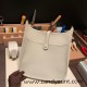 Hermes Evelyn 29cm Clemence 18 80 /Pearl Grey Gold Hardware