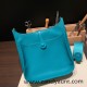  Hermes Evelyn 29cm Clemence 18 7F /Blue Paon Silver Hardware