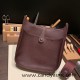 Hermes Evelyn 29cm Clemence 18 57 /Bordeaux Silver Hardware