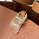 Hermes In The Loop Clemence & Swift Ck37 Golden Brown Gold Hardware Ghw 18cm Full Handmade