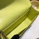 Hermes New Geta Chevre R9 Lemon yellow Silver Hardware 20cm Full Handmade