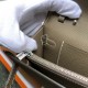 Hermes Kelly to woc Epsom ck81 Etoupe Silver Hardware 19cm Full Handmade