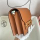 Hermes Roulis Evercolor Ck37 Golden brown Gold Hardware GHW 18cm Full Handmade