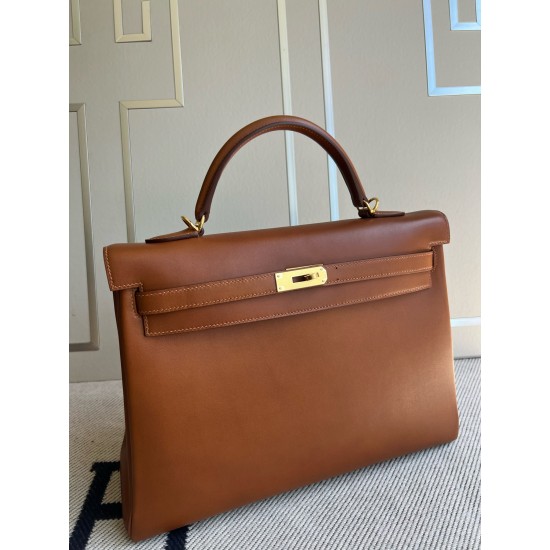 Hermes Kelly Golden berenia Gold Hardware GHW 35cm Full Handmade