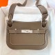 Hermes Mini Jypsiere Swift Ck18 Etoupe Grey Silver Hardware Phw 23cm Full Handmade