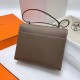 Hermes Verrou Epsom Ck18 Etoupe Grey Silver Hardware Phw 21cm Full Handmade