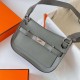 Hermes Mini Jypsiere Swift 0L Grey Silver Hardware Phw 23cm Full Handmade