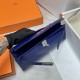 Hermes Kelly cut Porosus shiny 7T Bright blue Silver Hardware Phw 31cm Full Handmade