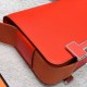 Hermes Geta Chevre J9 Bright Orange Silver Hardware Phw 20cm Full Handmade