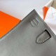 Hermes Mini Jypsiere Swift 0L Grey Silver Hardware Phw 23cm Full Handmade