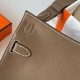 Hermes Mini Jypsiere Swift Ck18 Etoupe Grey Silver Hardware Phw 23cm Full Handmade