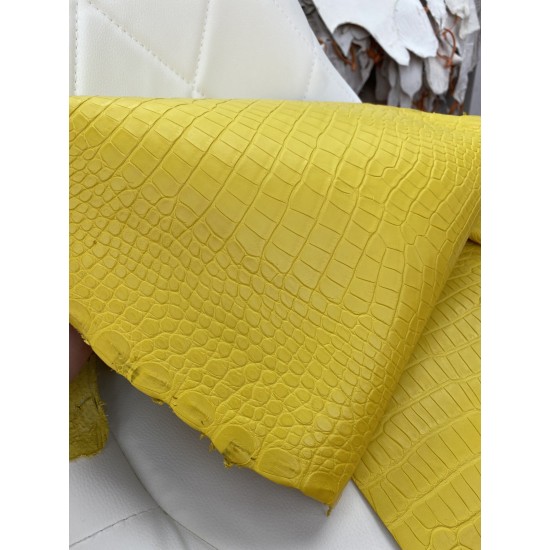 Hermes New leather Alligator matte M9 Marigold yellow