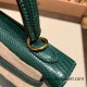 Hermes Kelly 25cm sellier Lizard 2Q /Vert Anglais Gold Hardware Full Handmade 005