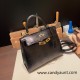 Hermes Kelly 25cm sellier Lizard 89 /Black (Noir) Gold Hardware Full Handmade 006