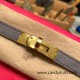 Hermes Kelly 25cm sellier Ostrich 82 /Gris Agate& 0D/Rose Mexico Gold Hardware Full Handmade 012