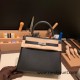 Hermes Kelly 25cm togo 89 /Black Gold Hardware Full Handmade 019