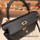 Hermes Kelly 25cm togo 89 /Black Gold Hardware Full Handmade 020