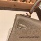 Hermes Kelly 25cm togo 18 /Étoupe Grey Gold Hardware Full Handmade 022