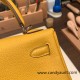 Hermes Kelly 25cm togo 9D /Jaune Ambre Silver Hardware Full Handmade 027