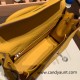 Hermes Kelly 25cm togo 9D /Jaune Ambre Silver Hardware Full Handmade 027