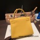 Hermes Kelly 25cm togo 9D /Jaune Ambre Gold Hardware Full Handmade 028