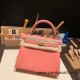 Hermes Kelly 25cm togo K4/ Rose d’ete Gold Hardware Full Handmade 031