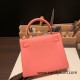 Hermes Kelly 25cm togo K4/ Rose d’ete Gold Hardware Full Handmade 031