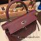 Hermes Kelly 25cm togo 57 /Bordeaux Silver Hardware Full Handmade 032