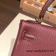 Hermes Kelly 25cm togo 57 /Bordeaux Gold Hardware Full Handmade 033