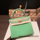 Hermes Kelly 25cm togo 3I/ Vert Criquet Gold Hardware Full Handmade 037