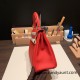 Hermes Kelly 25cm togo S3/Rouge Cœur Silver Hardware Full Handmade 039