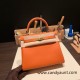 Hermes Kelly 25cm togo 93 /Orange Gold Hardware Full Handmade 042