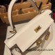 Hermes Kelly 25cm swift I2/ Nata Gold Hardware Full Handmade 046